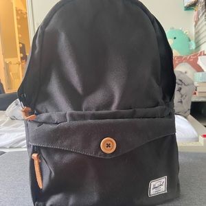 Herschel Black Canvas Backpack Small